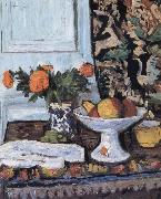 George Leslie Hunter Still Life with Fruit and Marigolds in a Chinese Vase oil painting on canvas